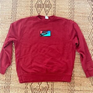 Nike Men's Burgundy Crewneck Sweater